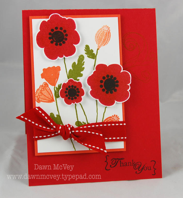 Paper: pure poppy, stamper's select white, SU! tangerine tango<br />
Stamps: Remember<br...