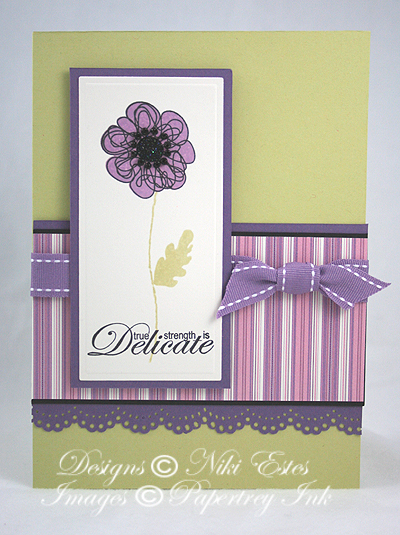 Project Title: true strength is Delicate<br />
Stamps: Remember (Papertrey Ink)<br />...
