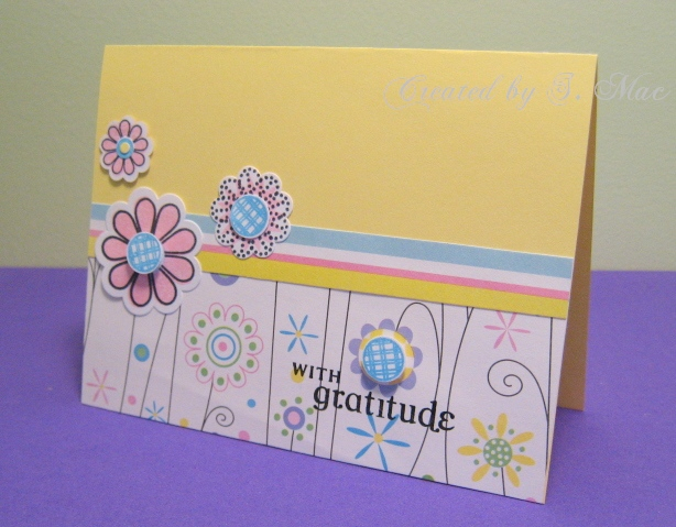 I used the Cuttlebug die flower 1 to cut the blooms.