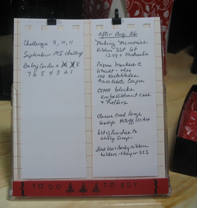 Just a plain old list holder, lol!  For the past month it has held lots of little scraps I have...