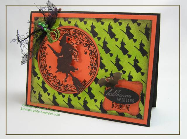 Witchy Woman - I printed out Rebecca Oehler&#039;s All Hallows Eve Witch paper on white...