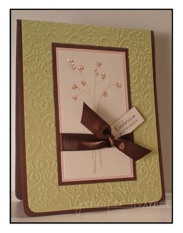 You can see more details on my blog: http://www.simpleflourishes.com/2008/08/embrace-happiness.html