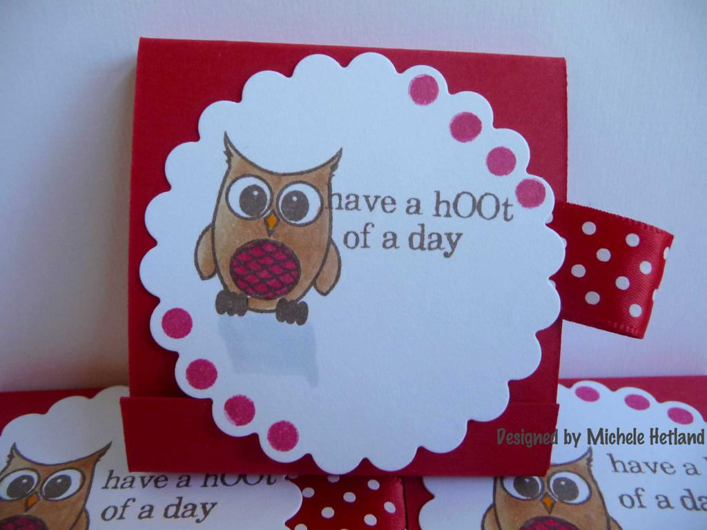 Wise Owl &quot;matchbooks&quot;.  These little matchbooks hold a ghiradelli chocolate square.  I...