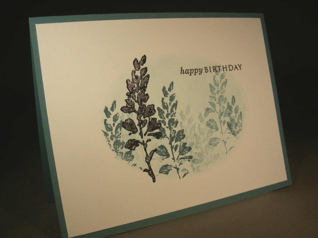 I have been trying to think of ways to incorporate black glitter into my cards.  I saw this done...