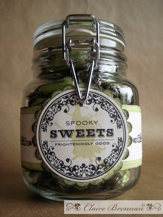 This is the labeled jar before I dressed it. I absolutely love the circular filigree stamp -...