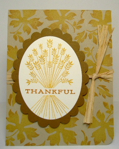 First Fruits Wheat with leaf background.  I also added a little sparkle to the tips of the wheat.