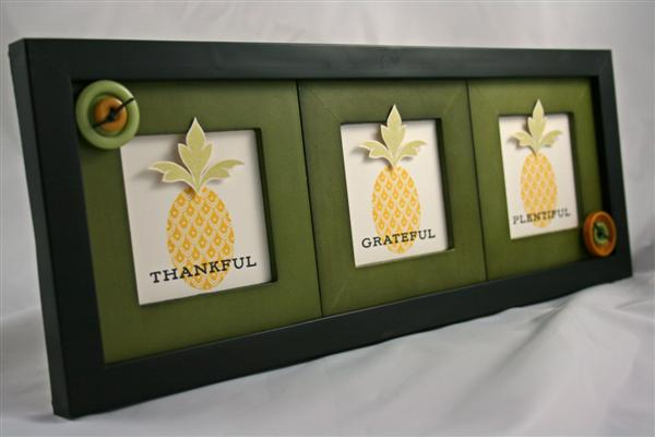 Pineapple frame: I altered this frame to be displayed for the fall time. I popped up the tops of...