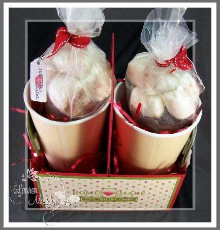 Cocoa To Go! Top view<br />
<br />
Stamps- Made of Snow, Holiday Treats<br />
Cardstock-PTI...