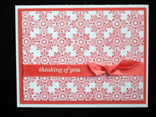 Berry Sorbet Guide Lines and stamping/embossing on ribbon