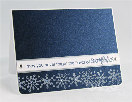 Stamps: Rustic Snowflakes<br />
Cardstock: Night Sky Shimmer, Silver Shimmer, Stamper's...