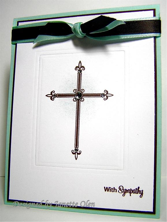 Rhinestones were used to accent the cross.