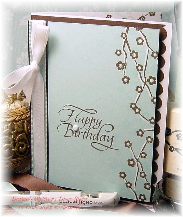 Aqua Eastern Birthday<br />
Stamps:  SU! Eastern Blooms, Inkadinkado (sentiment)<br />...