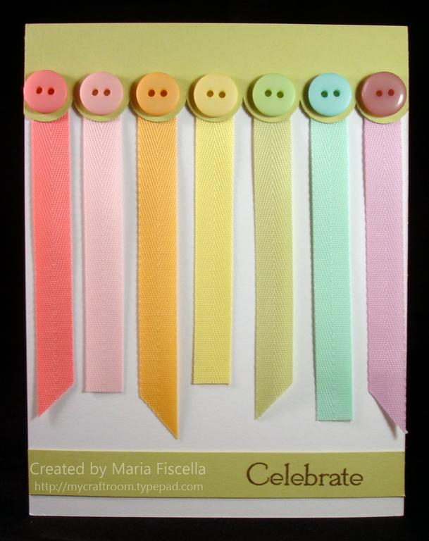 I dug through my Papertrey ribbon scraps to create party streamers.  Sentiment is from It's...