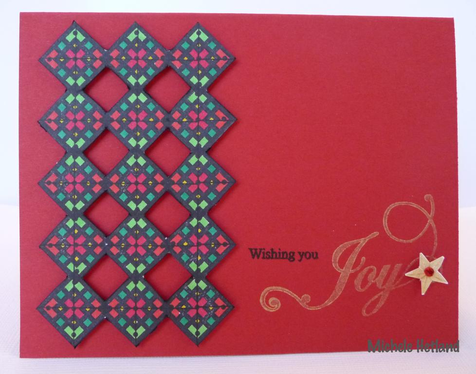 Guidelines and Snowflake serenade.  I stamped the guidelines design, then colored it with copic...
