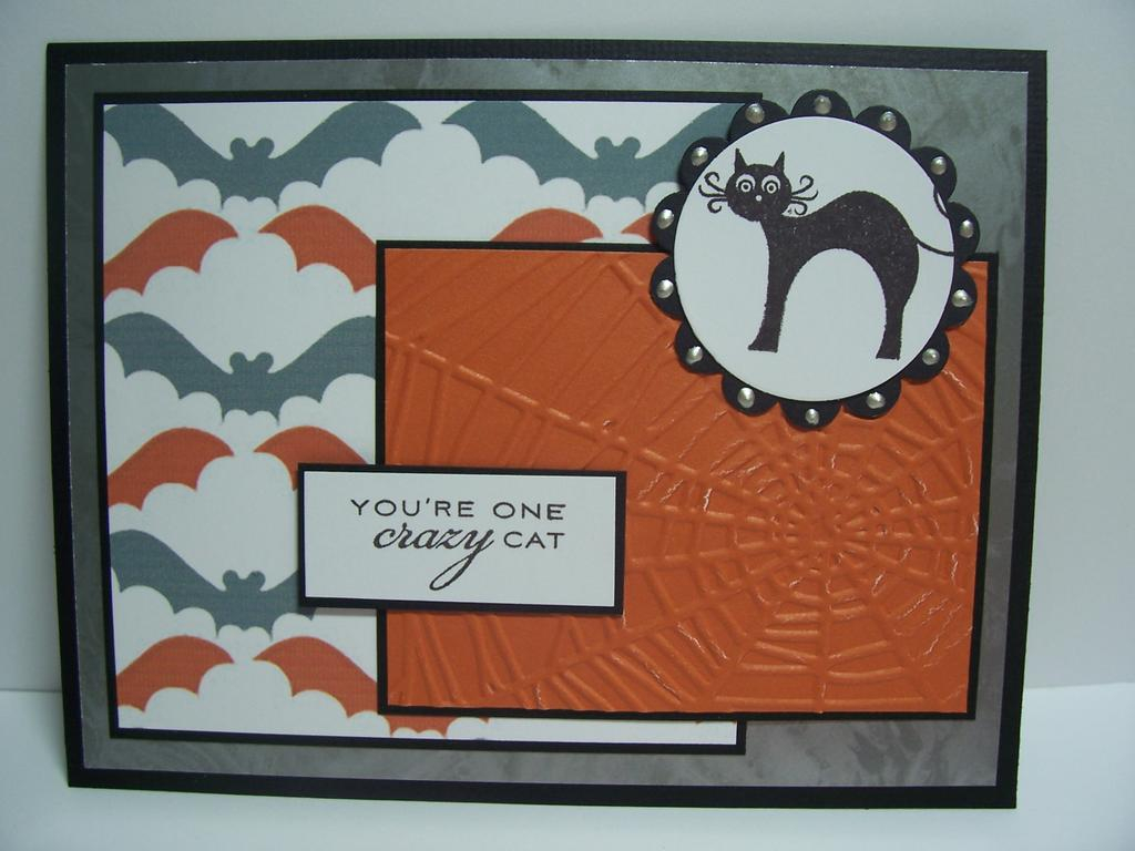 playing with becky oehlers free digi paper again. it came out gray and orange instead of black...