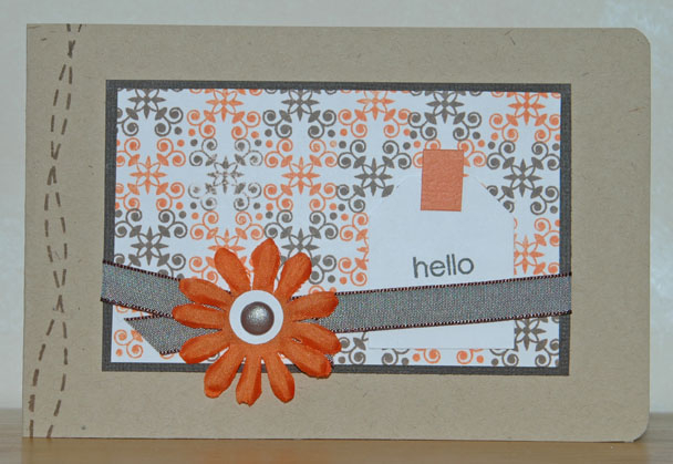 Stamps used : Guide lines / Faux ribbon<br />
Inks : Palette <br />
Ribbon : Stampin Up ! /...
