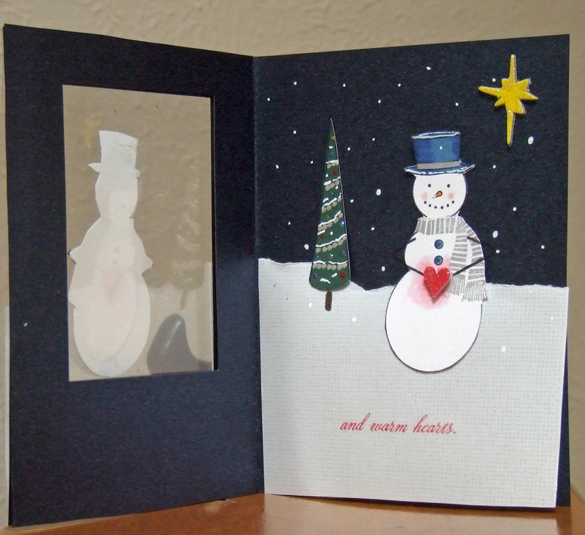 The inside of the transparency card