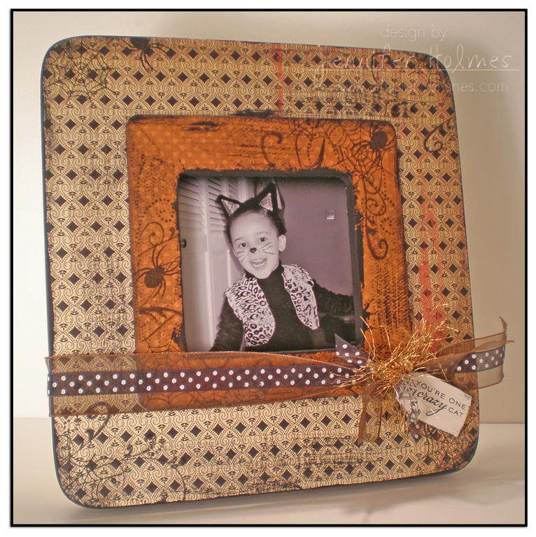 Altered Picture Frame for Halloween using Spooky Sweets II.
