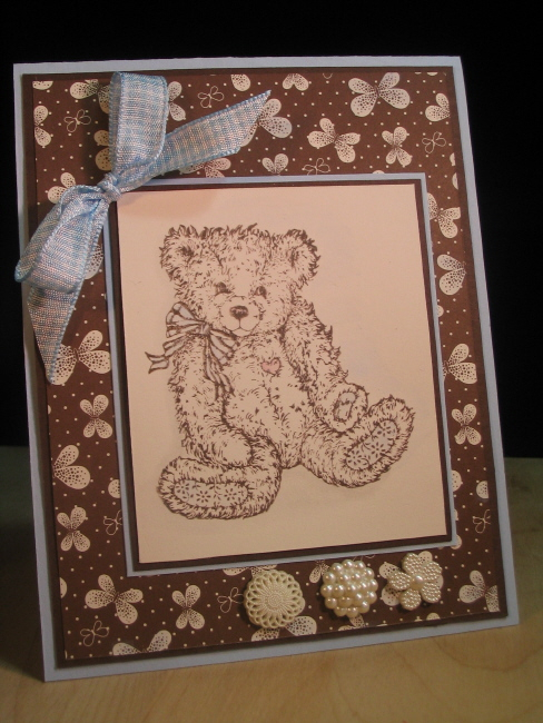 I copied someone else, and watercolored the butterflies on the Chocolate Remix paper, but you...