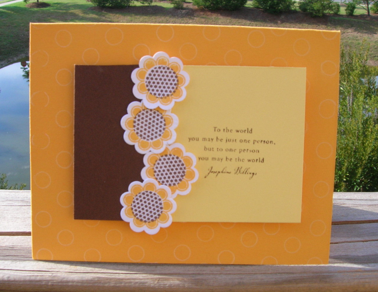 Stamps: Floral Frenzy, Out on a Limb, Polka Dot Basics<br />
Ink: Dark Chocolate, Summer...