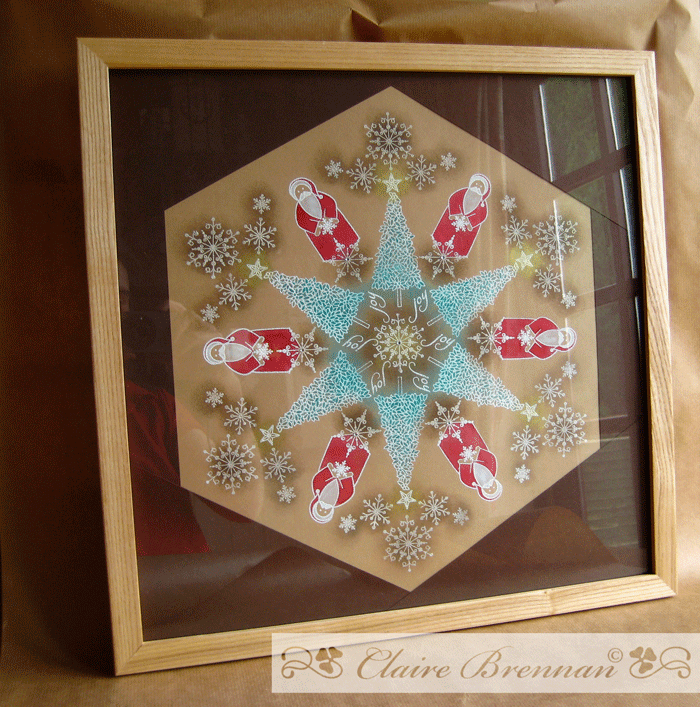 Six santas wall art  - Believe, Snowflake Serenade.