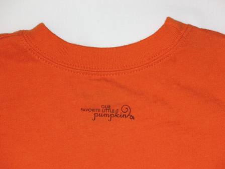 Pumpkin Shirt Back<br />
I masked the &quot;from your favorite little pumpkin&quot; stamp to...