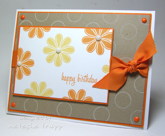 Just enjoying this layout, with the mix of white dots on kraft paper and brightly coloured flowers!