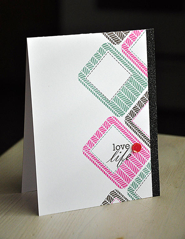 Stamps: Framed Out #12<br />
Ink: Raspberry Fizz, Ocean Tides and Smokey Shadow<br />...