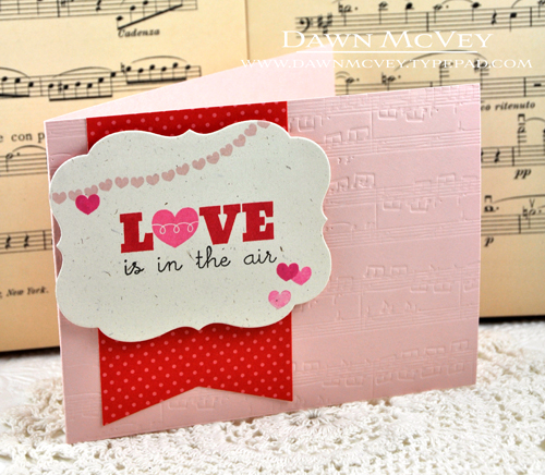Paper: rustic cream, sweet blush, pure poppy pattern pack<br />
Stamps: Heart-2-Heart #11<br />...