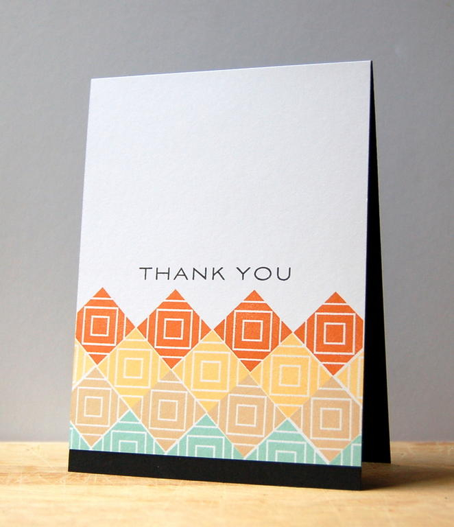 Cardstock: white, black<br />
Stamps: Square Prints, Inside &amp; Out: Thank You<br />
Ink:...