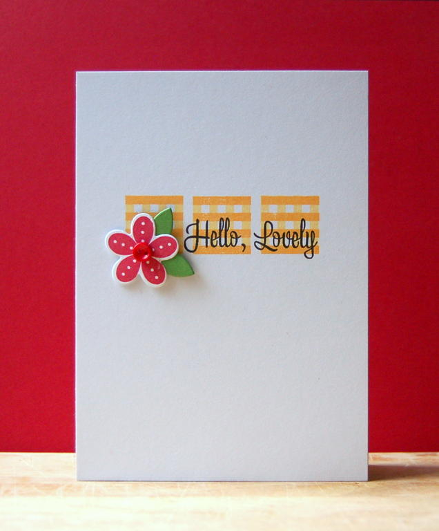 Cardstock: white, new leaf, kraft (for base)<br />
Stamps: Square Prints, Happy For You,...