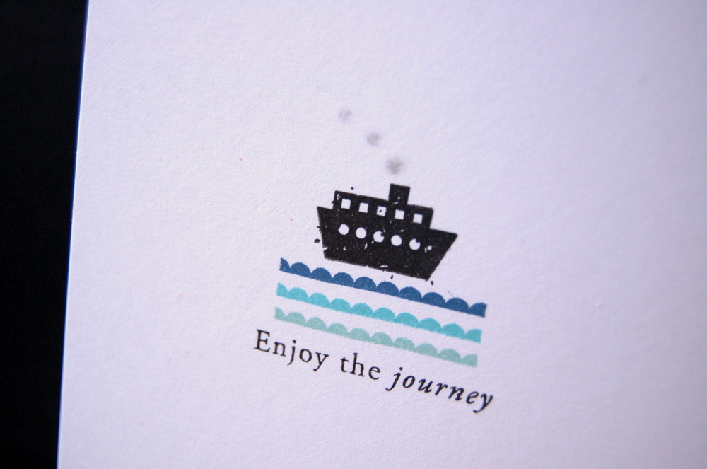 Cardstock: white<br />
Stamps: Destination, Faux Ribbon<br />
Ink: black, enchanted evening,...
