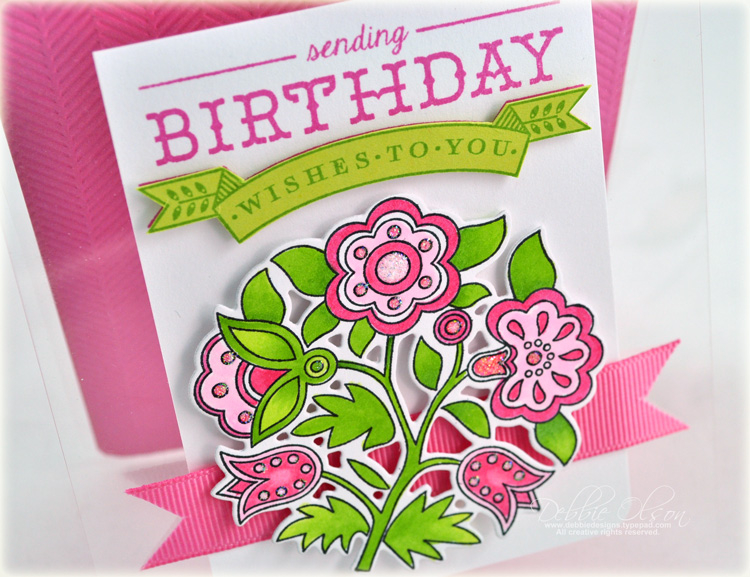 Stamps: Fancy Folk Art<br />
Ink: Raspberry Fizz, New Leaf, Memento Tuxedo Black<br />...