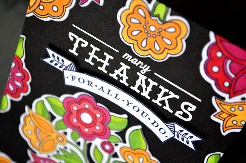 {Many Thanks} card<br />
 <br />
Stamps - Fancy Folk Art<br />
Die - Fancy Folk Art<br />
CS...
