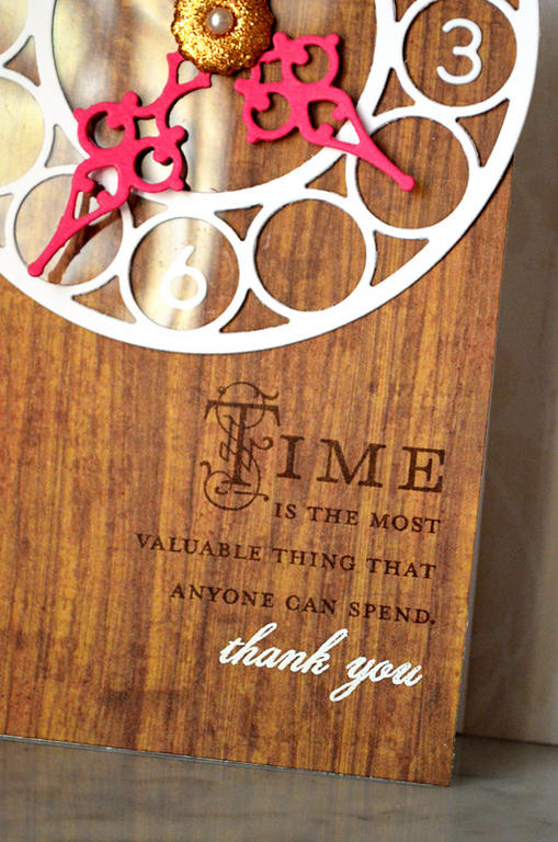 {Time to Thank You} card<br />
<br />
Stamps - Hands of Time<br />
Die - Clock Face, Hands of...