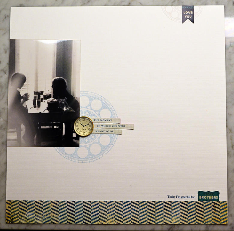 {The Moment} layout <br />
<br />
Stamps - Hands of Time, Gratitude Journal<br />
PP - Crate...
