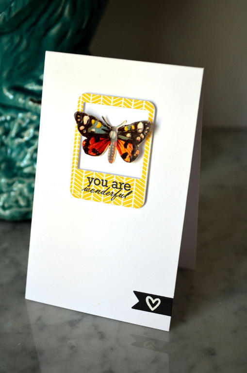 {Wonderful Butterfly} card<br />
<br />
Stamps - Framed Out #12<br />
Die - Framed Out #12<br...