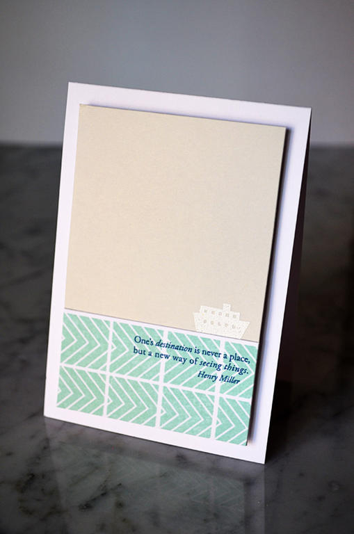 {New Destination} card<br />
Stamps - Square Prints, Destination<br />
CS - White, Soft...
