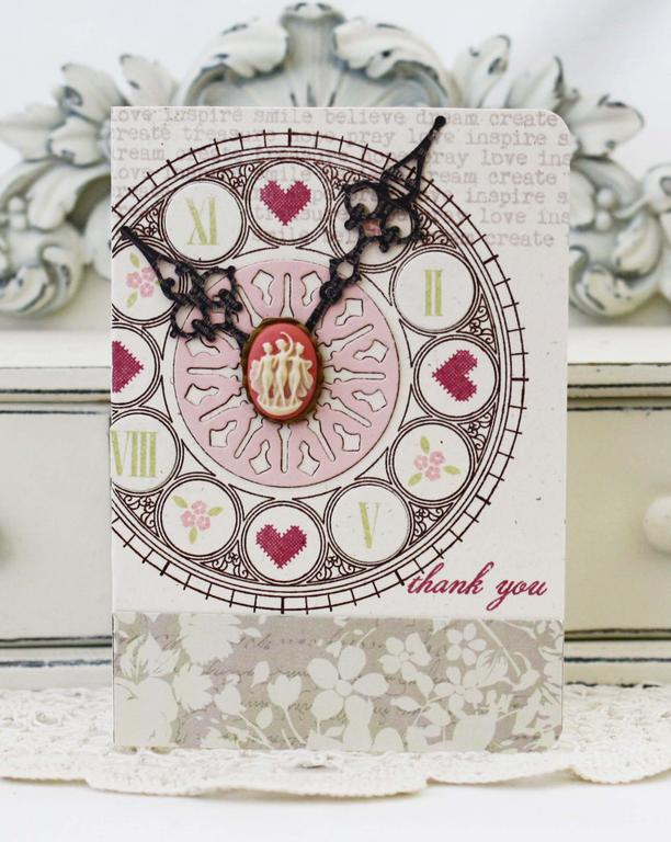 Papertrey Ink Supplies Used:<br />
Stamps:<br />
Hands of Time, Background Basics:...