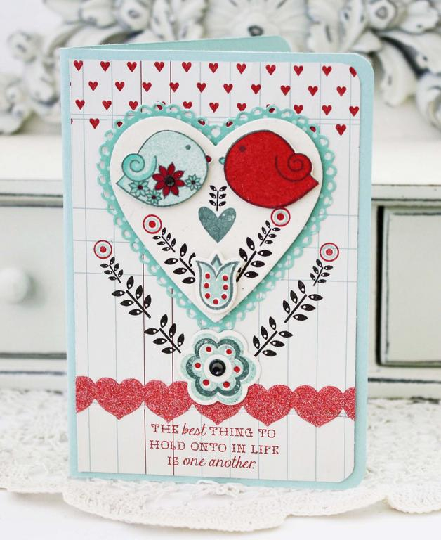 Papertrey Ink Supplies Used:<br />
Stamps:<br />
Fancy Folk Art, Background Basics:  Hearts,...