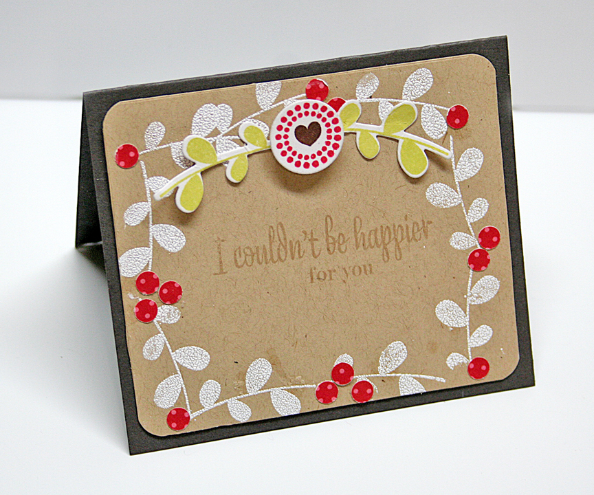 STAMPS: Happy For You, Heart-2-Heart #12<br />
INK: Fresh Snow, Classic Kraft, Limeade Ice,...