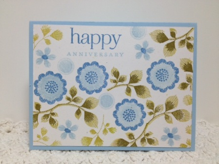 Embroidered Blooms Blue