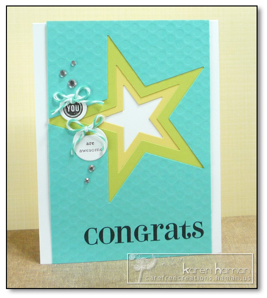 Supplies<br />
All supplies Papertrey Ink unless otherwise noted.<br />
Stamps: Congrats All...