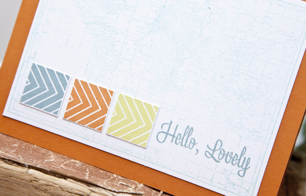 Supplies<br />
<br />
Stamps: World Map, Happy For You, Square Prints<br />
Ink: Aqua Mist,...