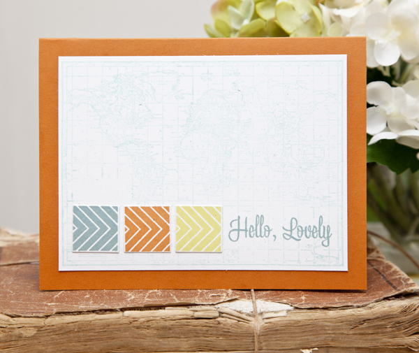 Supplies<br />
<br />
Stamps: World Map, Happy For You, Square Prints<br />
Ink: Aqua Mist,...