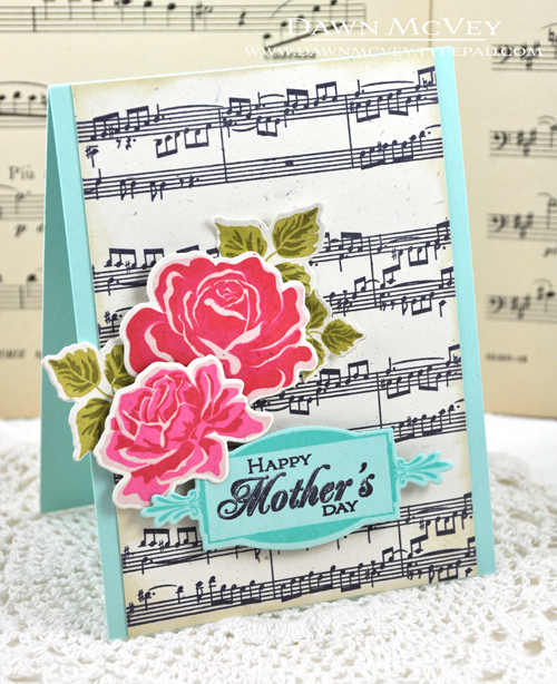 Paper: rustic cream, aqua mist<br />
Stamps: Boutique Borders: Mother, The Sweet Life,...