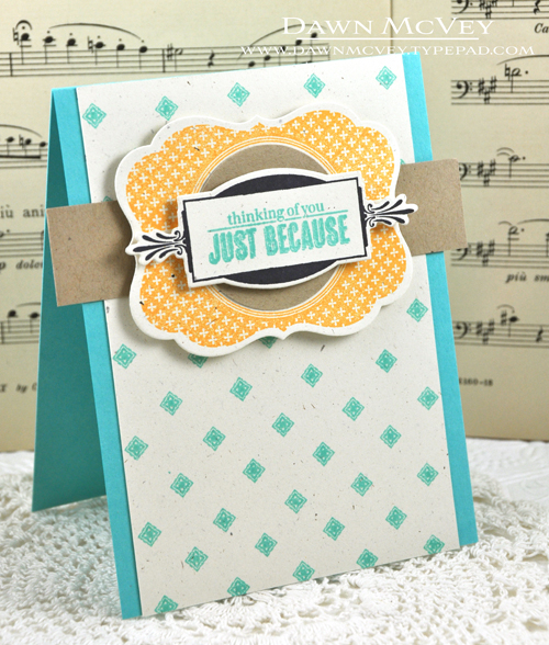 Paper: rustic cream, kraft, hawaiian shores<br />
Stamps: Boutique Borders: Mother, Mat Stack 4...