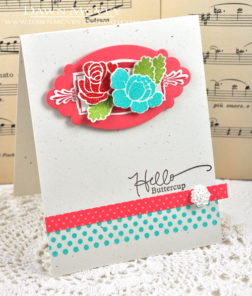 Paper: rustic cream, berry sorbet, berry sorbet pattern pack<br />
Stamps: Boutique Borders:...