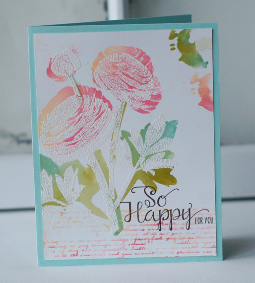 stamps: cutting garden, mini blooms, watercolor wonder, bb: text style<br />
ink:  smokey...