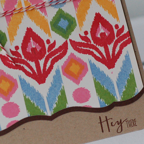 stamps: irresistibly ikat<br />
ink:  hibiscus, summer sunrise, new leaf, blueberry sky, pure...
